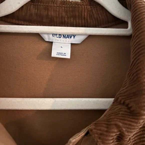 Women's Brown Barn Jacket with Corduroy Collar - Picture 2 of 3